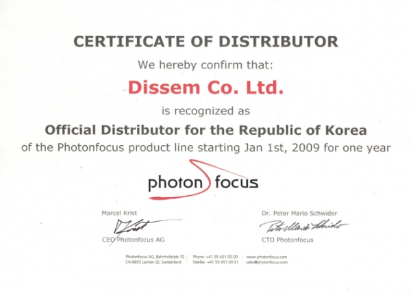 Photon focus Distribution Partner